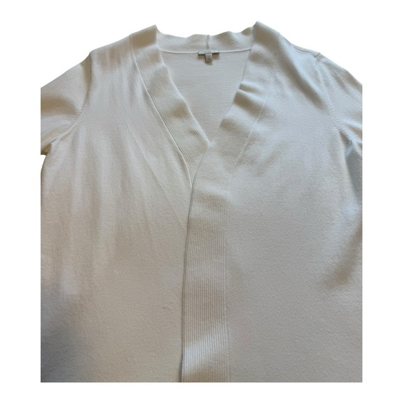 Talbots White Cotton Open-Front Cardigan Sweater 3/4
Sleeve - Size Large - Picture 5 of 11
